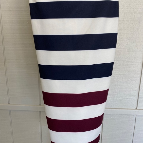TED BAKER One Shoulder Rowing Stripe Dress - Picture 4 of 7